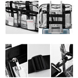 Maxbell PVC Clear Tote Bag Casual Transparent Handbag for Hiking Business Trip Beach Black