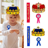 Maxbell King Crown Birthday Crown Costume Headwear for Homecome Halloween Birthday Blue