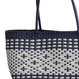 Maxbell Handwoven Shopping Basket Fashion Hand Woven Tote for Camping Outdoor Travel Black