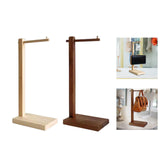 Maxbell Purse Holder Multipurpose Wood Jewelry Holder for Countertop Retail Showroom light brown