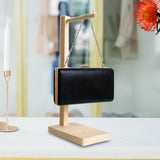 Maxbell Purse Holder Multipurpose Wood Jewelry Holder for Countertop Retail Showroom light brown