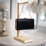 Maxbell Purse Holder Multipurpose Wood Jewelry Holder for Countertop Retail Showroom light brown