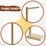 Maxbell Purse Holder Multipurpose Wood Jewelry Holder for Countertop Retail Showroom light brown