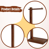 Maxbell Purse Holder Multipurpose Wood Jewelry Holder for Countertop Retail Showroom dark brown