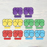 Maxbell 10 Pieces Folding Fans Portable for Performance Wedding DIY Outdoor Activity Violet