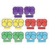 Maxbell 10 Pieces Folding Fans Portable for Performance Wedding DIY Outdoor Activity Violet