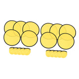 Maxbell 10 Pieces Folding Fans Portable for Performance Wedding DIY Outdoor Activity Yellow