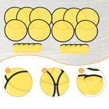 Maxbell 10 Pieces Folding Fans Portable for Performance Wedding DIY Outdoor Activity Yellow