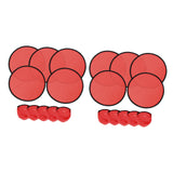 Maxbell 10 Pieces Folding Fans Portable for Performance Wedding DIY Outdoor Activity Red