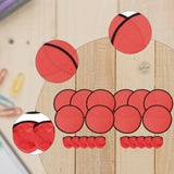 Maxbell 10 Pieces Folding Fans Portable for Performance Wedding DIY Outdoor Activity Red