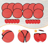 Maxbell 10 Pieces Folding Fans Portable for Performance Wedding DIY Outdoor Activity Red