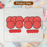 Maxbell 10 Pieces Folding Fans Portable for Performance Wedding DIY Outdoor Activity Red