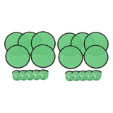 Maxbell 10 Pieces Folding Fans Portable for Performance Wedding DIY Outdoor Activity Green