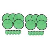 Maxbell 10 Pieces Folding Fans Portable for Performance Wedding DIY Outdoor Activity Green