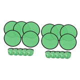 Maxbell 10 Pieces Folding Fans Portable for Performance Wedding DIY Outdoor Activity Green