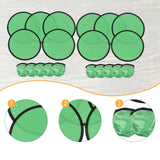 Maxbell 10 Pieces Folding Fans Portable for Performance Wedding DIY Outdoor Activity Green