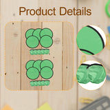 Maxbell 10 Pieces Folding Fans Portable for Performance Wedding DIY Outdoor Activity Green