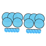 Maxbell 10 Pieces Folding Fans Portable for Performance Wedding DIY Outdoor Activity Blue