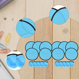 Maxbell 10 Pieces Folding Fans Portable for Performance Wedding DIY Outdoor Activity Blue