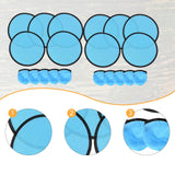 Maxbell 10 Pieces Folding Fans Portable for Performance Wedding DIY Outdoor Activity Blue