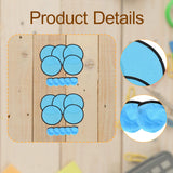 Maxbell 10 Pieces Folding Fans Portable for Performance Wedding DIY Outdoor Activity Blue