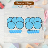 Maxbell 10 Pieces Folding Fans Portable for Performance Wedding DIY Outdoor Activity Blue