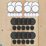 Maxbell 10 Pieces Foldable Flying Disc Fans Fun DIY for Travel Festival Party Favors white