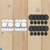 Maxbell 10 Pieces Foldable Flying Disc Fans Fun DIY for Travel Festival Party Favors white