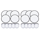 Maxbell 10 Pieces Foldable Flying Disc Fans Fun DIY for Travel Festival Party Favors white