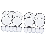 Maxbell 10 Pieces Foldable Flying Disc Fans Fun DIY for Travel Festival Party Favors white