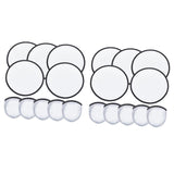 Maxbell 10 Pieces Foldable Flying Disc Fans Fun DIY for Travel Festival Party Favors white