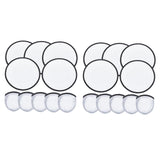 Maxbell 10 Pieces Foldable Flying Disc Fans Fun DIY for Travel Festival Party Favors white