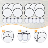 Maxbell 10 Pieces Foldable Flying Disc Fans Fun DIY for Travel Festival Party Favors white