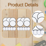 Maxbell 10 Pieces Foldable Flying Disc Fans Fun DIY for Travel Festival Party Favors white