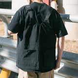 Maxbell Outdoor Vest Bag Strap Fishing Vest Comfort Workwear for Photo Climbing Work Black