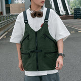 Maxbell Fly Fishing Vest Pack Jacket for Outdoor Activities Hiking for Men and Women Dark Green