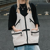 Maxbell Fly Fishing Vest Pack Jacket for Outdoor Activities Hiking for Men and Women White