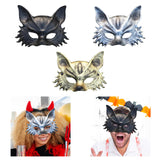 Maxbell Fox Mask Photo Props Accessory Practical Animal Face Mask for Animal Cosplay Black
