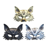 Maxbell Fox Mask Photo Props Accessory Practical Animal Face Mask for Animal Cosplay Black