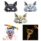 Maxbell Fox Mask Photo Props Accessory Practical Animal Face Mask for Animal Cosplay Black