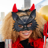 Maxbell Fox Mask Photo Props Accessory Practical Animal Face Mask for Animal Cosplay Black