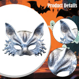 Maxbell Fox Mask Photo Props Accessory Practical Animal Face Mask for Animal Cosplay Silver