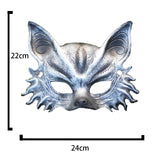 Maxbell Fox Mask Photo Props Accessory Practical Animal Face Mask for Animal Cosplay Silver