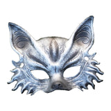 Maxbell Fox Mask Photo Props Accessory Practical Animal Face Mask for Animal Cosplay Silver