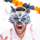 Maxbell Fox Mask Photo Props Accessory Practical Animal Face Mask for Animal Cosplay Silver