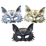 Maxbell Fox Mask Photo Props Accessory Practical Animal Face Mask for Animal Cosplay Gold