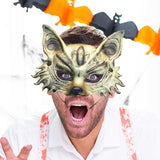 Maxbell Fox Mask Photo Props Accessory Practical Animal Face Mask for Animal Cosplay Gold