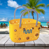 Maxbell Beach Bag Waterproof Multipurpose Stylish Portable Top Handle Pouch Tote Bag Yellow