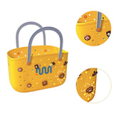 Maxbell Beach Bag Waterproof Multipurpose Stylish Portable Top Handle Pouch Tote Bag Yellow