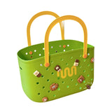 Maxbell Beach Bag Waterproof Multipurpose Stylish Portable Top Handle Pouch Tote Bag Green